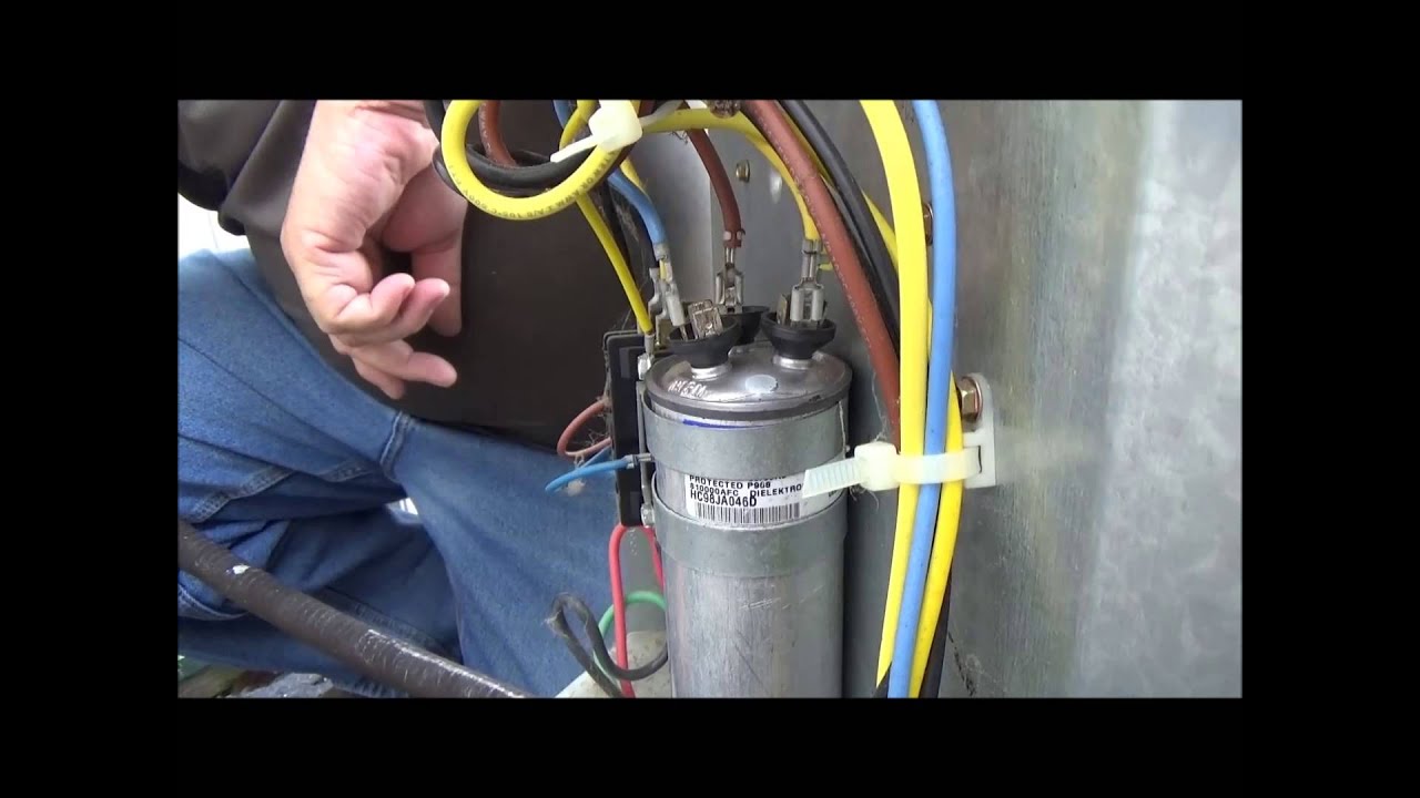 How do I change air conditioner capacitor