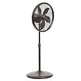 NewAir Outdoor Patio Misting Fan | 2-in-1 Outdoor Deck & Mister Fan | 5 Gentle Mist Nozzles | Outside Cooling Fan With 600 Square Foot Effective Range | Steel Construction