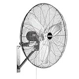 OEMTOOLS OEM24883 24' Oscillating Wall Fan 6500 CFM Max Wall Mount Oscillating Fan, Large Industrial Fan Wall Mount Fans, Oscillating Garage Fans, Wall Mounted Shop Fans, Heavy Duty, 24 Inch