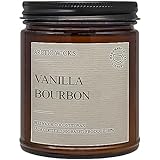 Arctic Wicks Scented Coconut Beeswax Candles | Coconut Beeswax Non Toxic Candle 9oz Amber | Farmhouse Candles Non-Toxic Clean Burn 100% USDA Certified Biobased (Vanilla Bourbon)