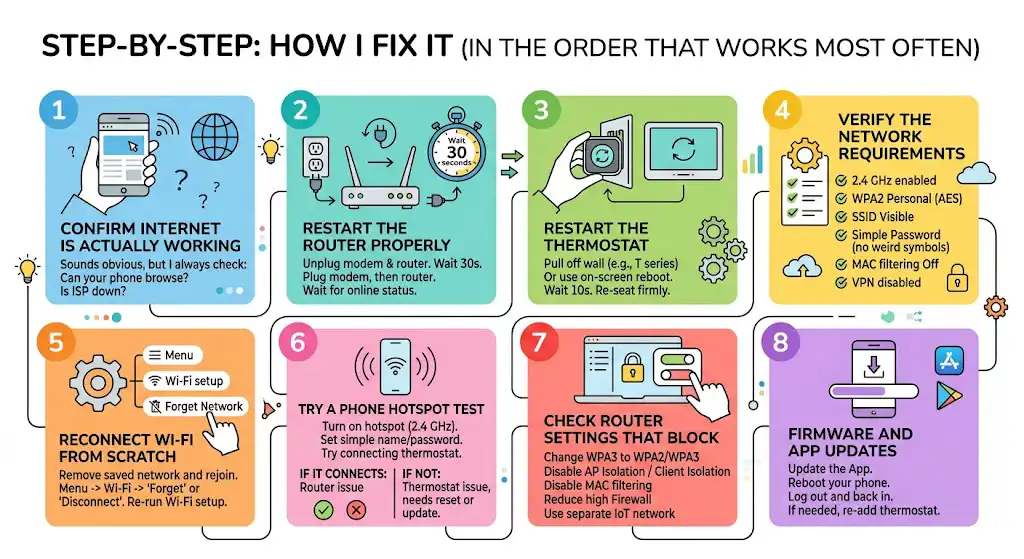 Step-by-Step: How I Fix It (In the Order That Works Most Often)