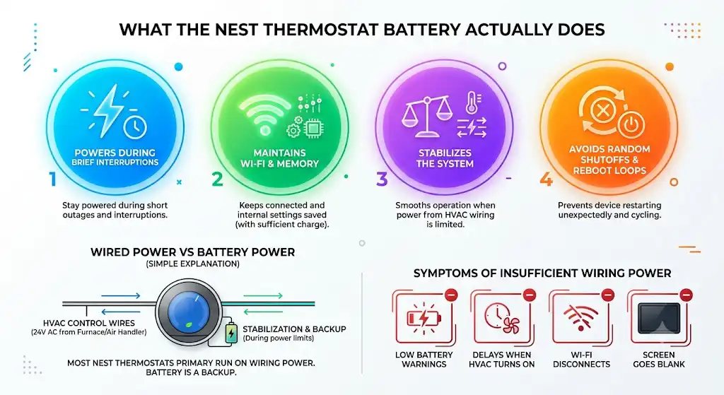 What the Battery Actually Does in a Nest Thermostat