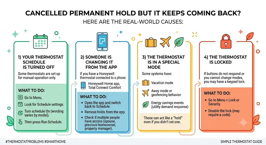 If you cancelled Permanent Hold but it keeps coming back