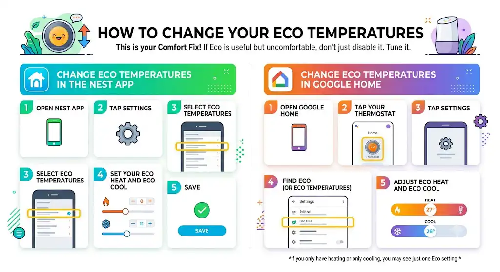 How to change your Eco Temperatures (this is the comfort fix)