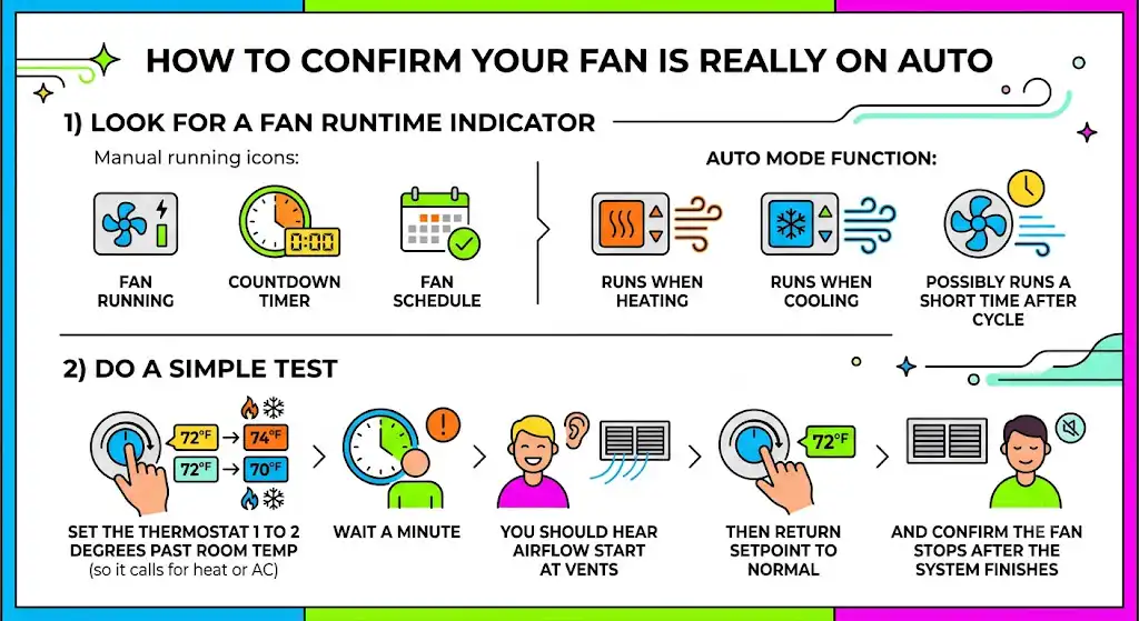 How to confirm your fan is really on Auto