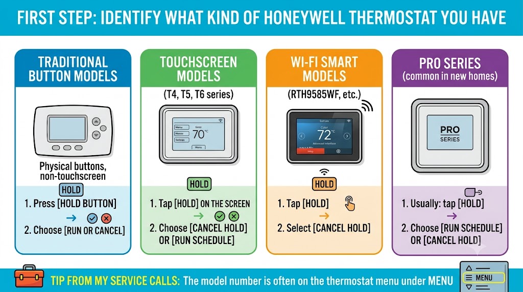 First step: identify what kind of Honeywell thermostat you have
