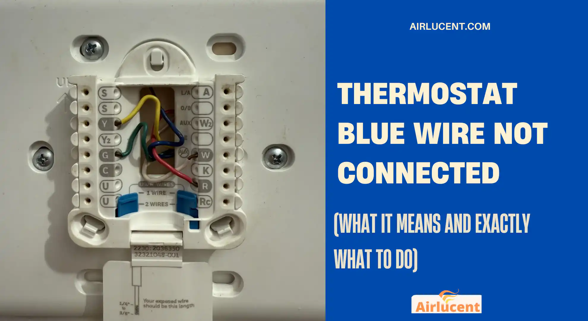 Thermostat Blue Wire Not Connected
