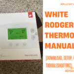 Take the thermostat off the wall plate and check the back. If you want, you can also send me a clear photo of the front and the wiring terminals area and I can help identify the family and the likely manual.