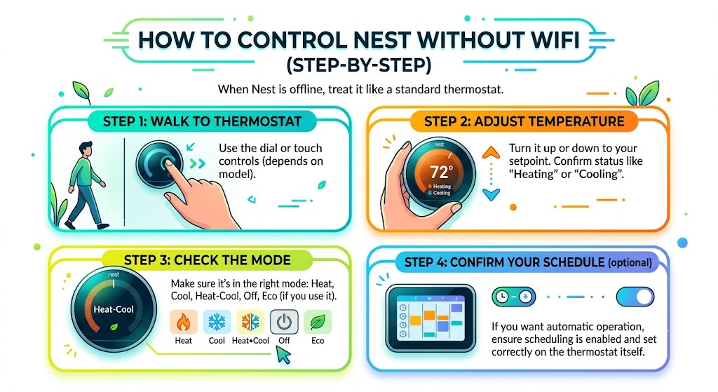 How to control Nest without WiFi (step-by-step)