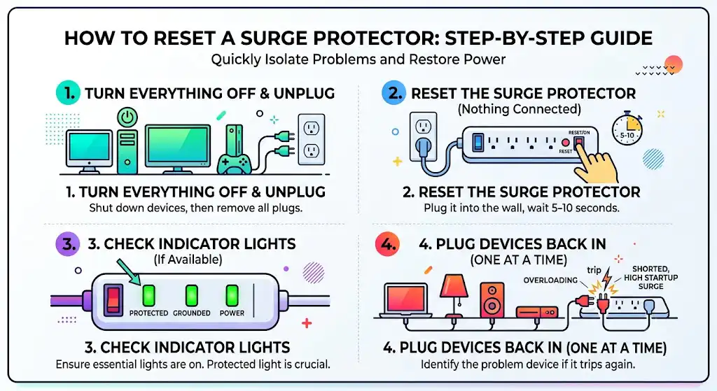 How to Reset a Surge Protector (Step-by-Step)