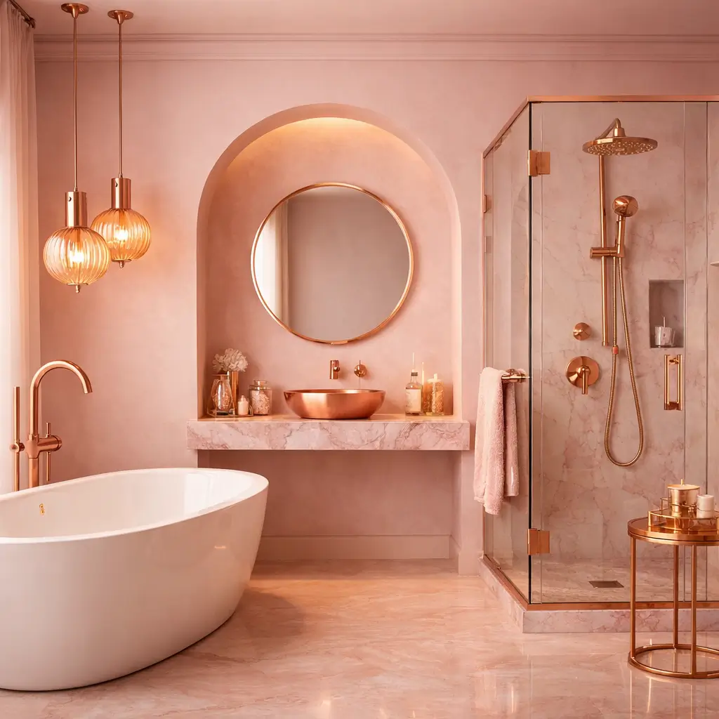 pink bathroom aesthetic