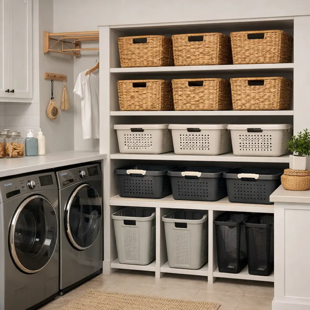 small laundry room ideas stackable