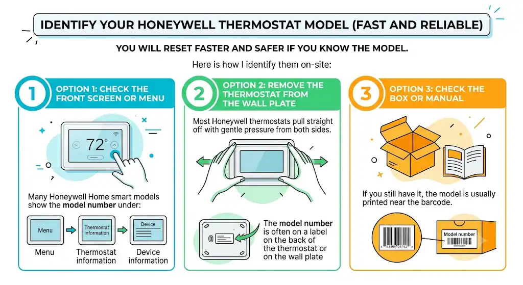 Identify your Honeywell thermostat model (fast and reliable)