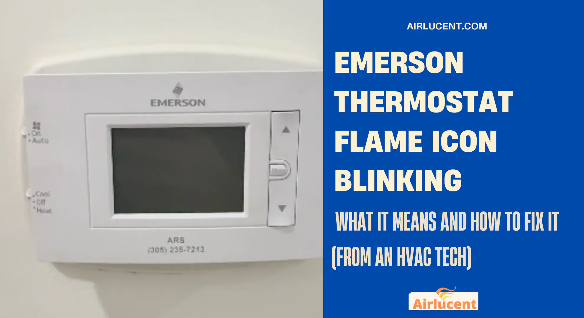 Emerson Thermostat Flame Icon Blinking