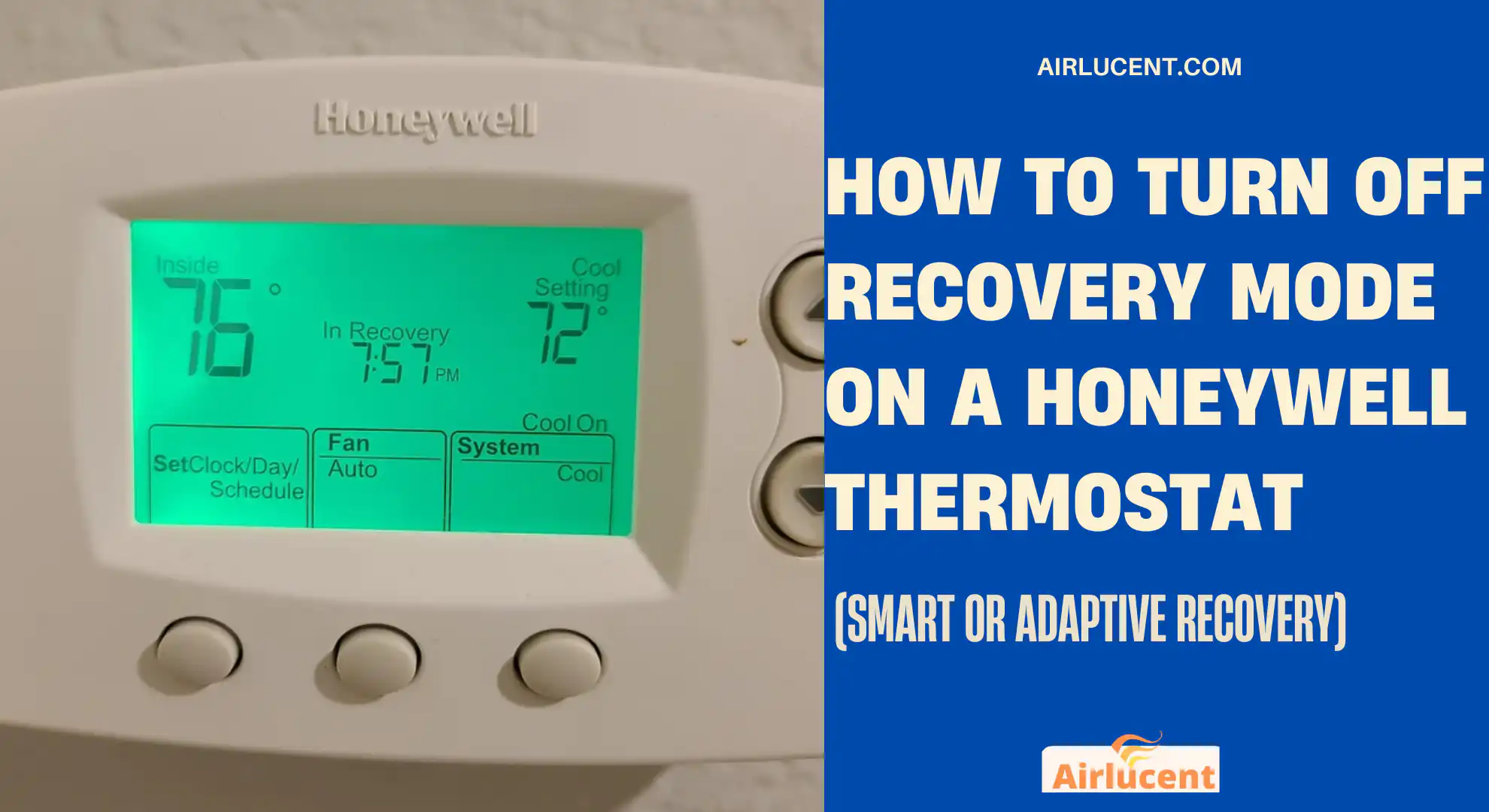 Turn Off Recovery Mode on a Honeywell Thermostat