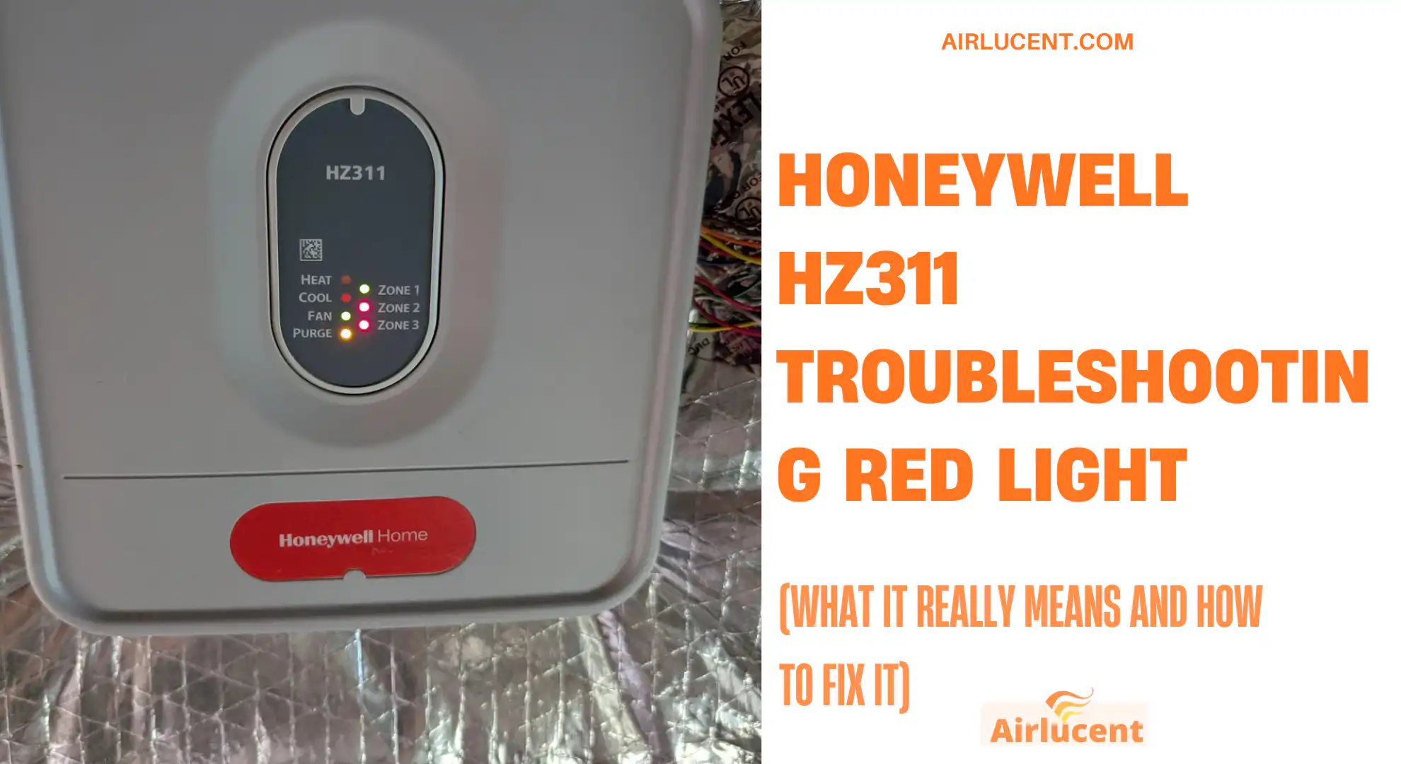 Honeywell HZ311 Troubleshooting Red Light