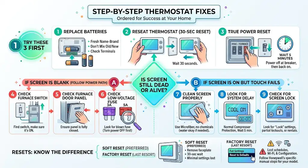 Step-by-Step Fixes (In the Order I’d Do Them at Your House)