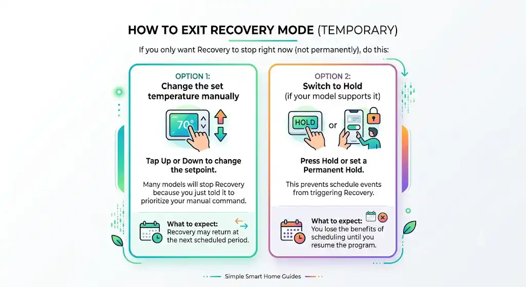 How to exit Recovery mode (temporary)