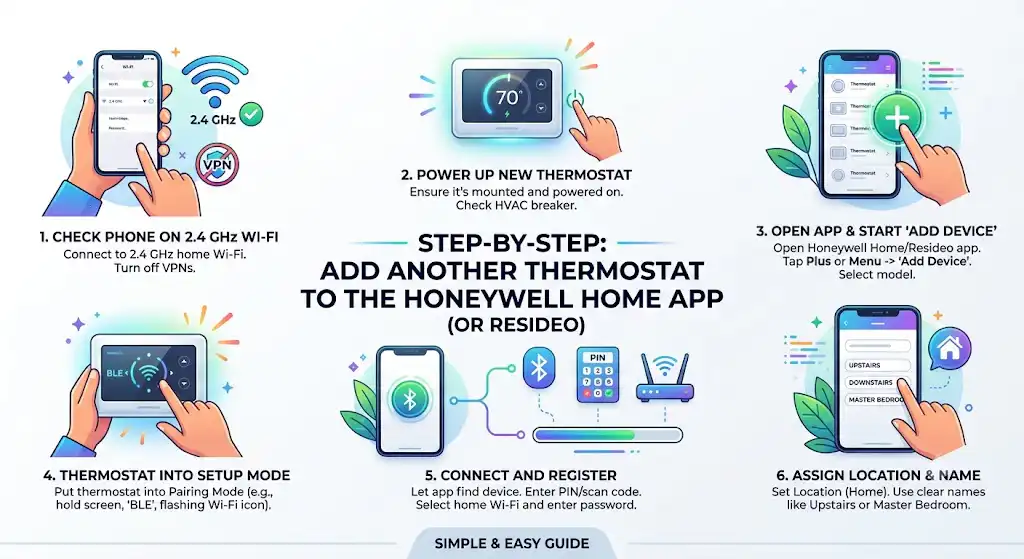 Step-by-Step: Add Another Thermostat to the Honeywell Home App (or Resideo)
