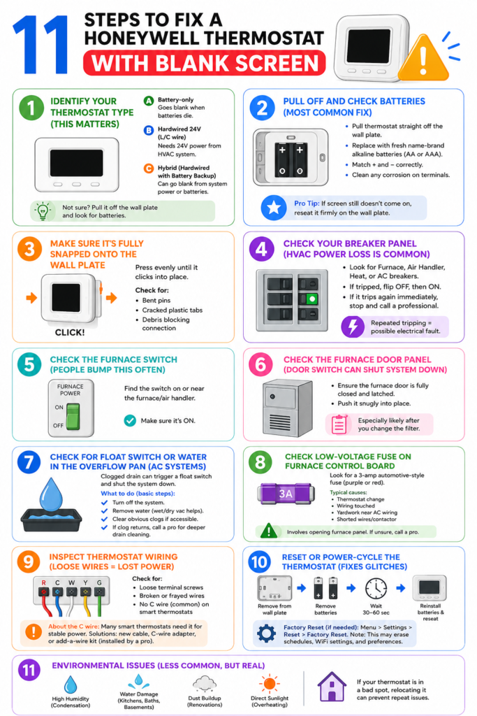 Step 1: Identify what type of Honeywell thermostat you have (this matters)