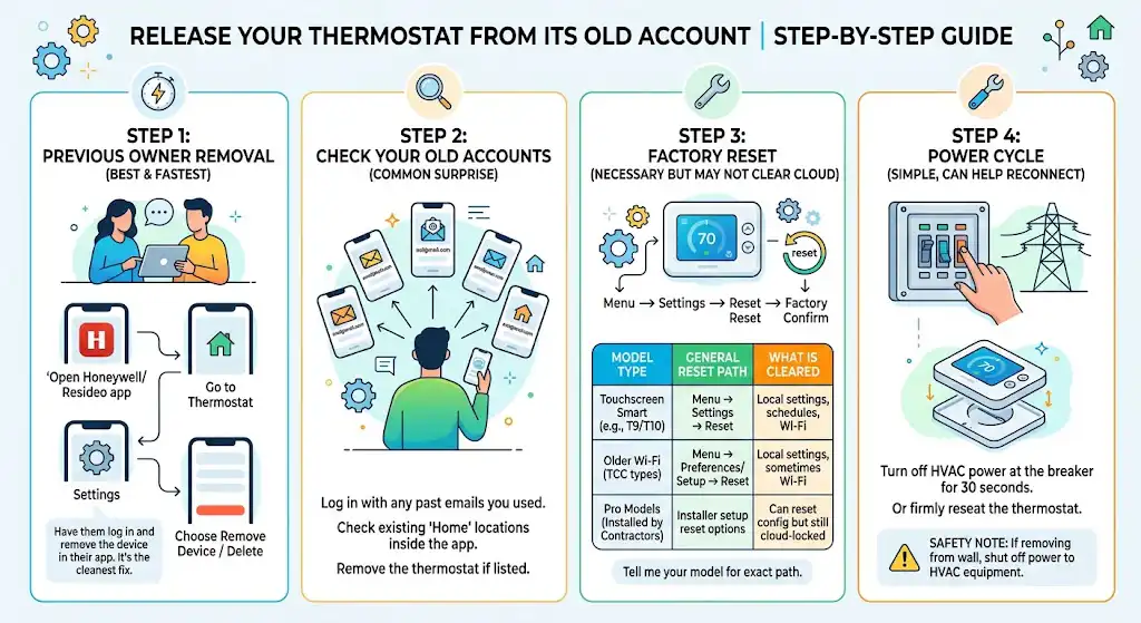 Step-by-Step Fix: Get the Thermostat Released From the Old Account