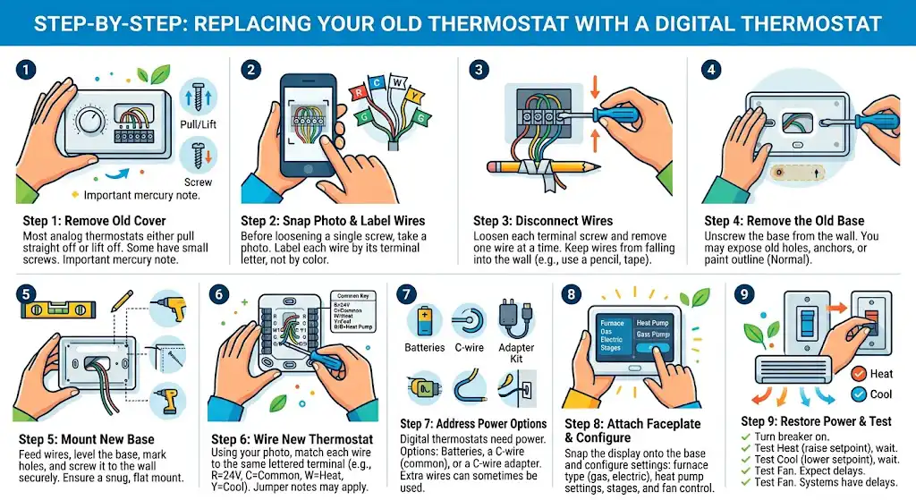 Step by step: replacing your old thermostat with a digital thermostat