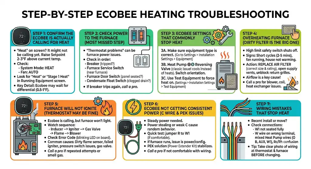 Step 1: Confirm the Ecobee Is Actually Calling for Heat