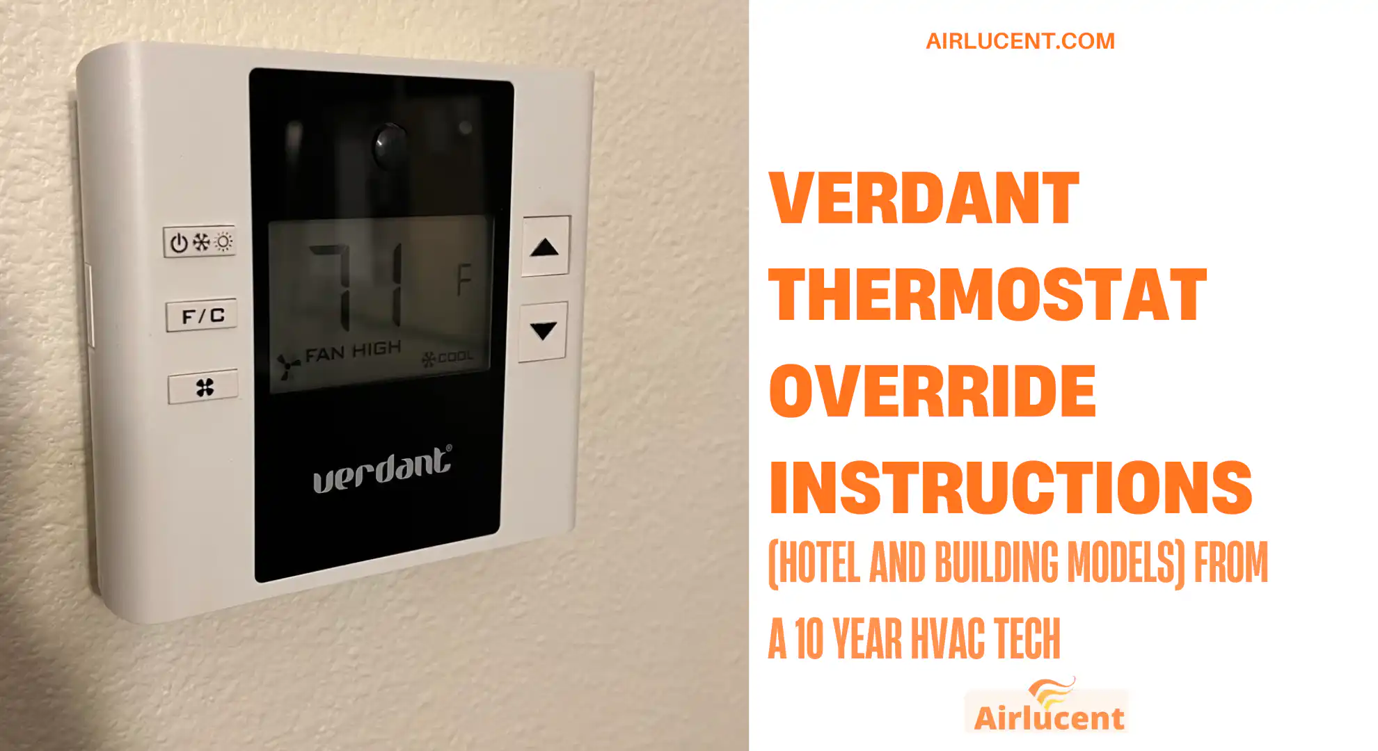 Verdant Thermostat Override Instructions