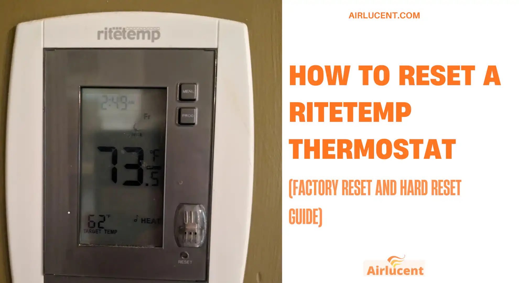 How to Reset a RiteTemp Thermostat