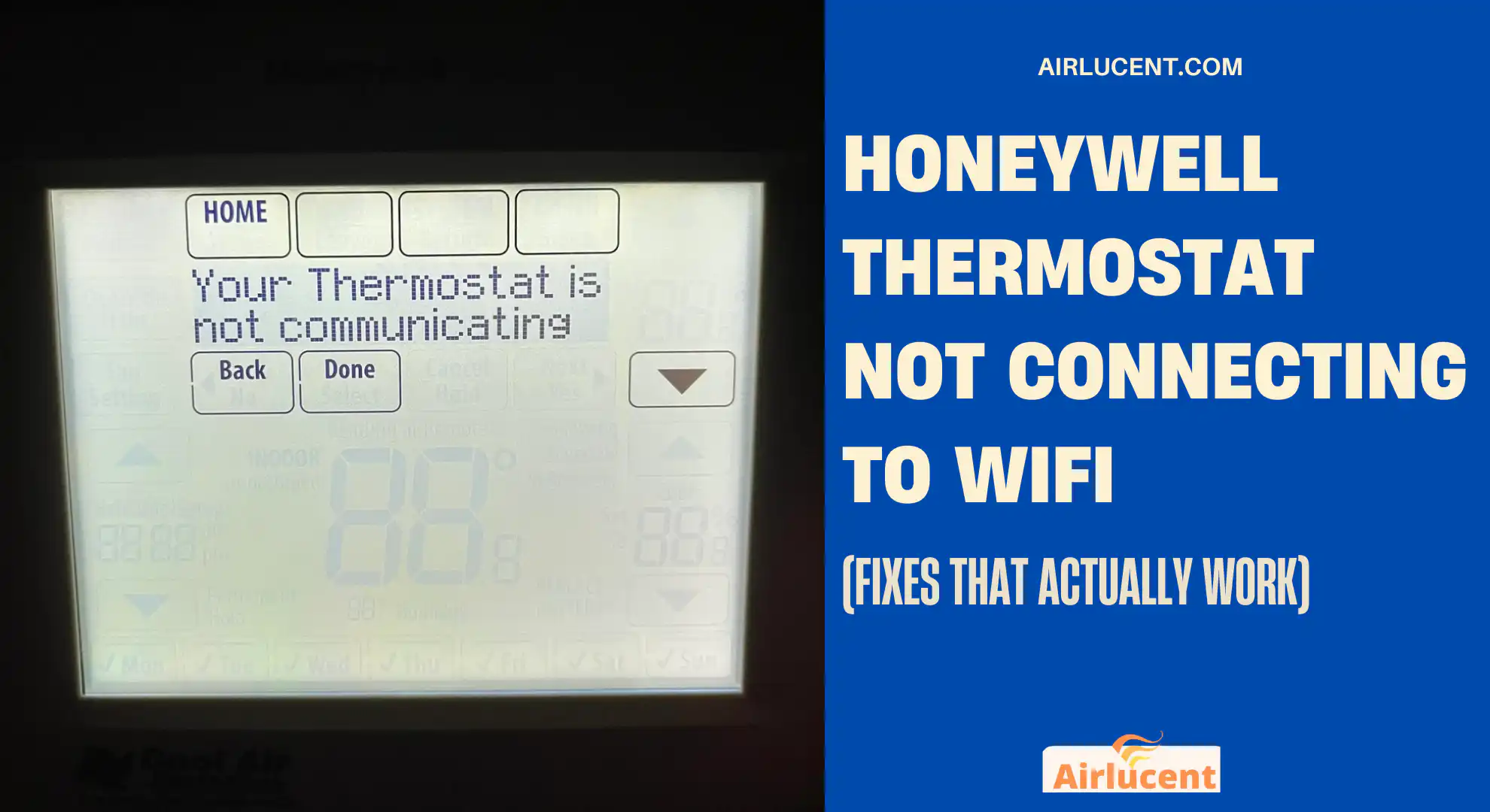 Honeywell Thermostat Not Connecting to WiFi