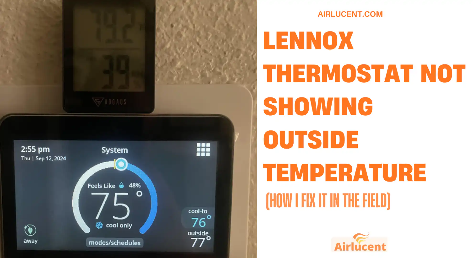 Lennox Thermostat Not Showing Outside Temperature