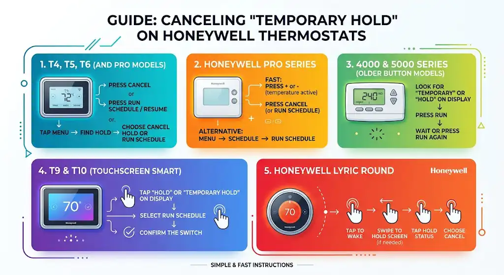 Model-specific instructions (the exact buttons vary)