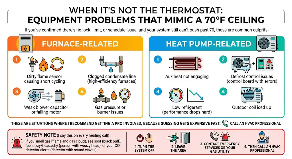 When It’s Not the Thermostat: Equipment Problems That Mimic a 70°F Ceiling