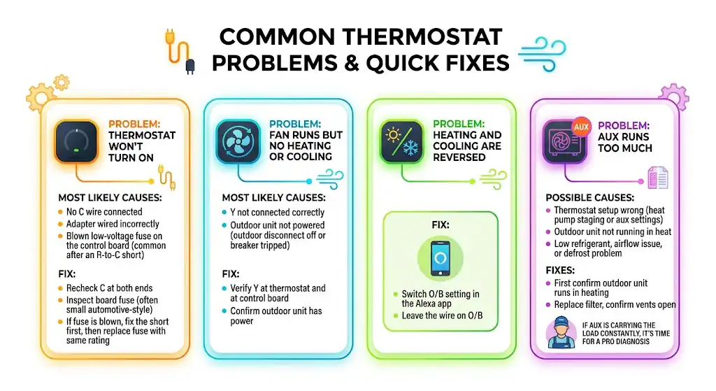 Common problems and fixes