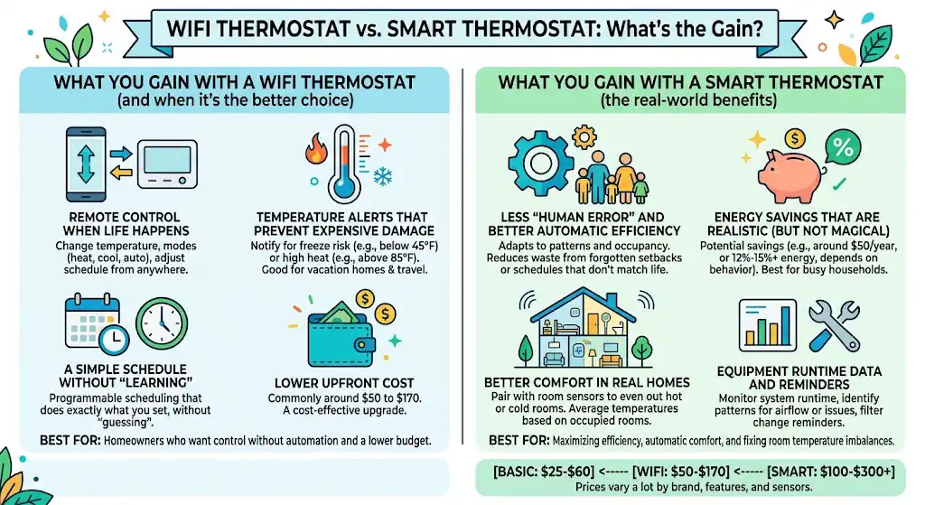 What you actually gain with a WiFi thermostat (and when it’s the better choice)
