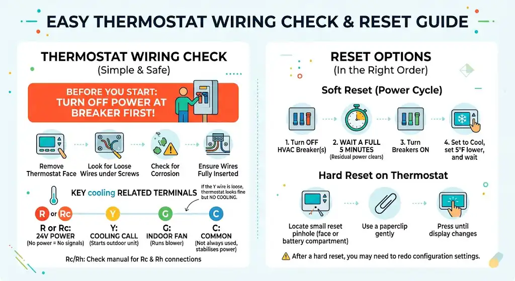 Thermostat wiring check (simple and safe if you’re careful)